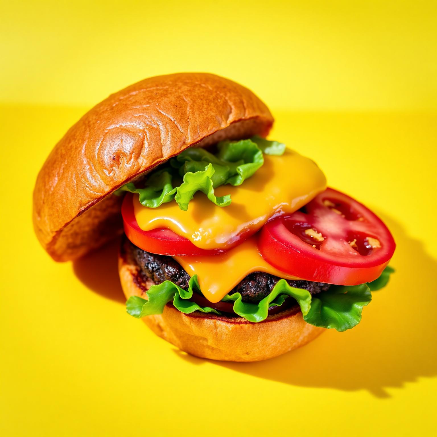 V's Drive Thru fresh smash burger with brioche bun
